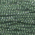 13" St Green Quartz Faceted Rondelle Beads 2.5x2mm.-Strand 33cm.