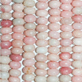 Perles rondelles lisses en opale rose St, 8 x 5 mm environ, 14 pouces (35,5 cm) - Longueur du fil : 38 cm environ