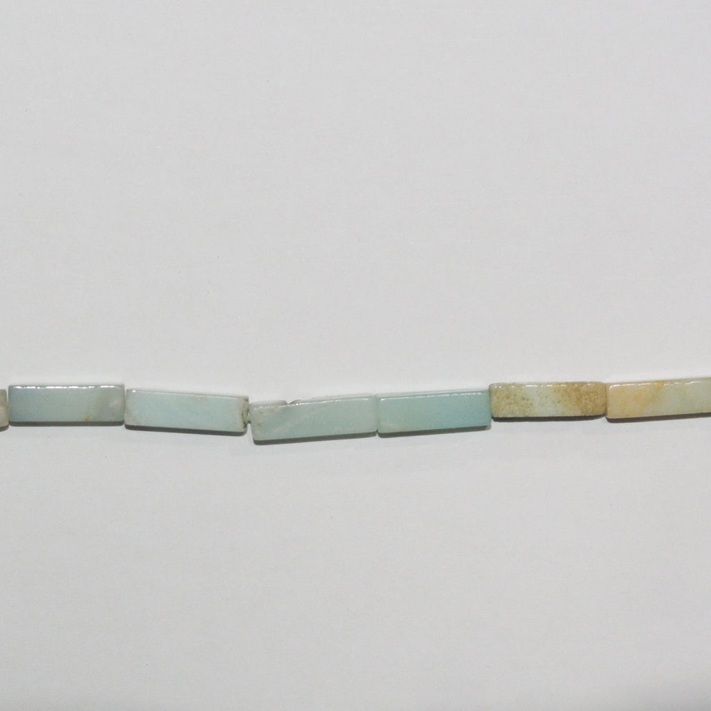 Perles prismatiques lisses en amazonite St 15" 13x4mm.-Rig 39cm.