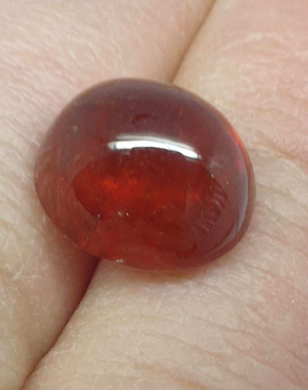 Big Spessartite Garnet Oval Cabochon 13x11.4mm. ( 13.08ct.) Fanta Garnet Orange Garnet Spessartite Garnet- Untreated Gem