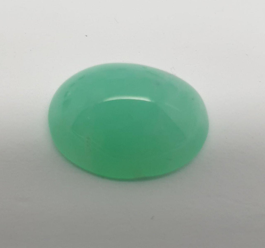 Blue Green  Peruvian Opal Cabochon 15.1x12.1mm8.4ct - Natural Untreated Gem- Unique color- Jewellery Supplies