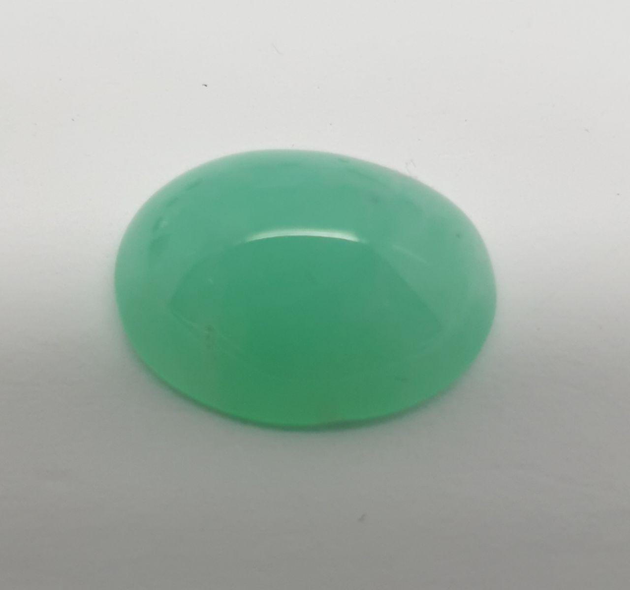Blue Green  Peruvian Opal Cabochon 15.1x12.1mm8.4ct - Natural Untreated Gem- Unique color- Jewellery Supplies