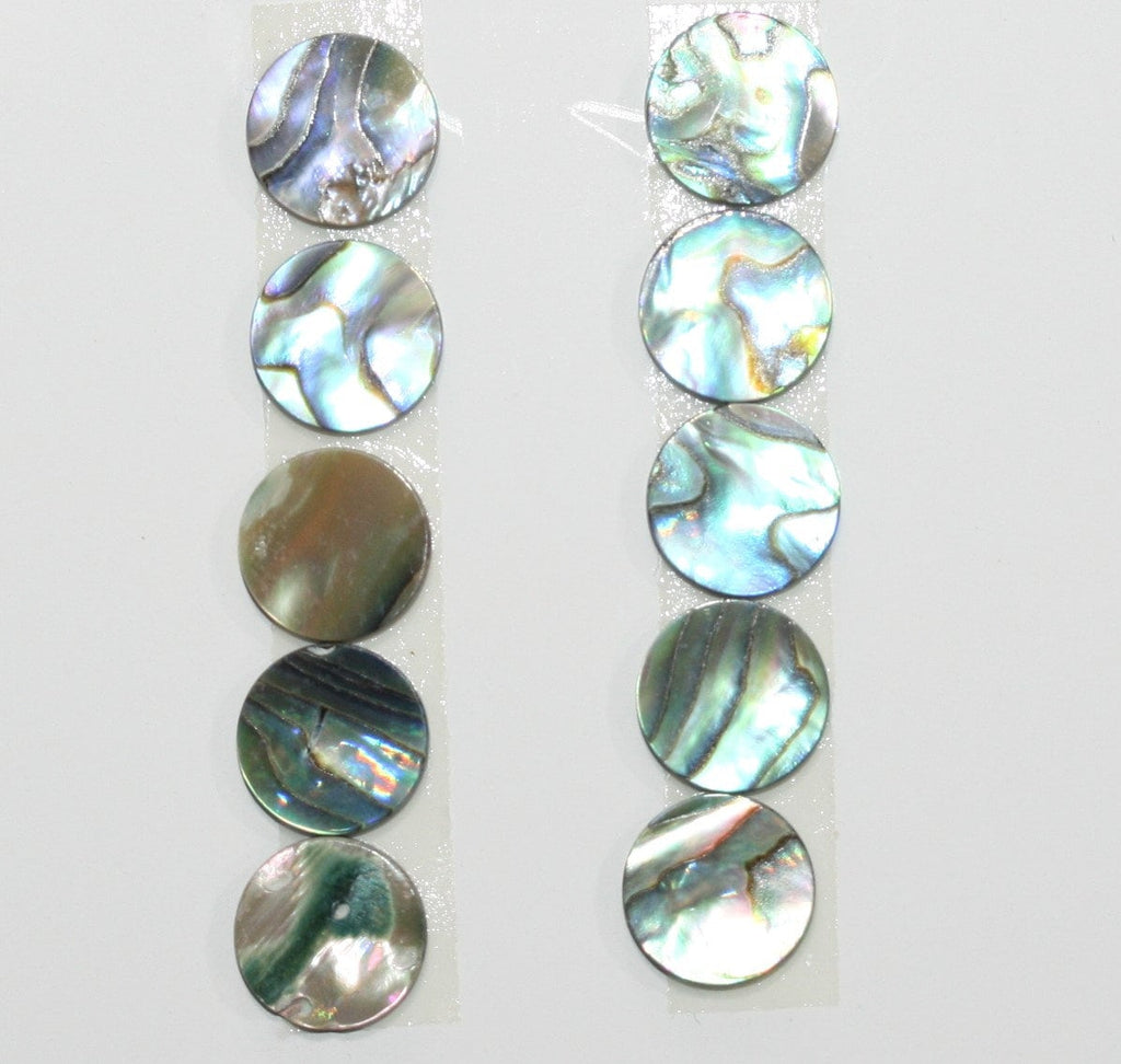 10Pcs Lot Paua Shell Round Flat Cabochon 10mm (10 pcs)