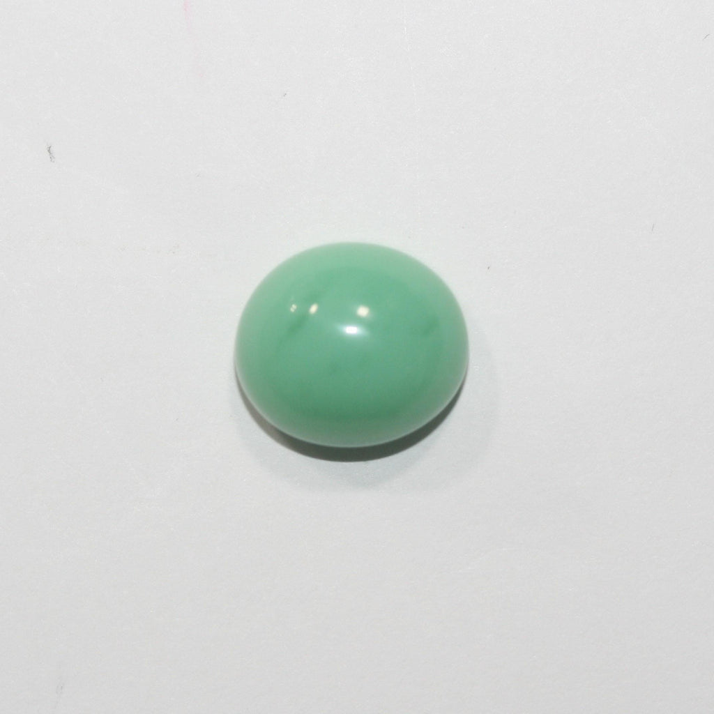 Cabochon ovale lisse de chrysoprase 13,5 x 12 mm (8,94 ct).