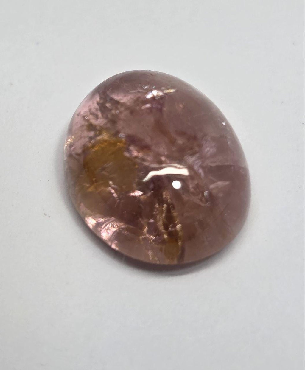 Soft Light  Pink Tourmaline  Oval Cabochon 13.7x11mm 8ct Natural Gemstones