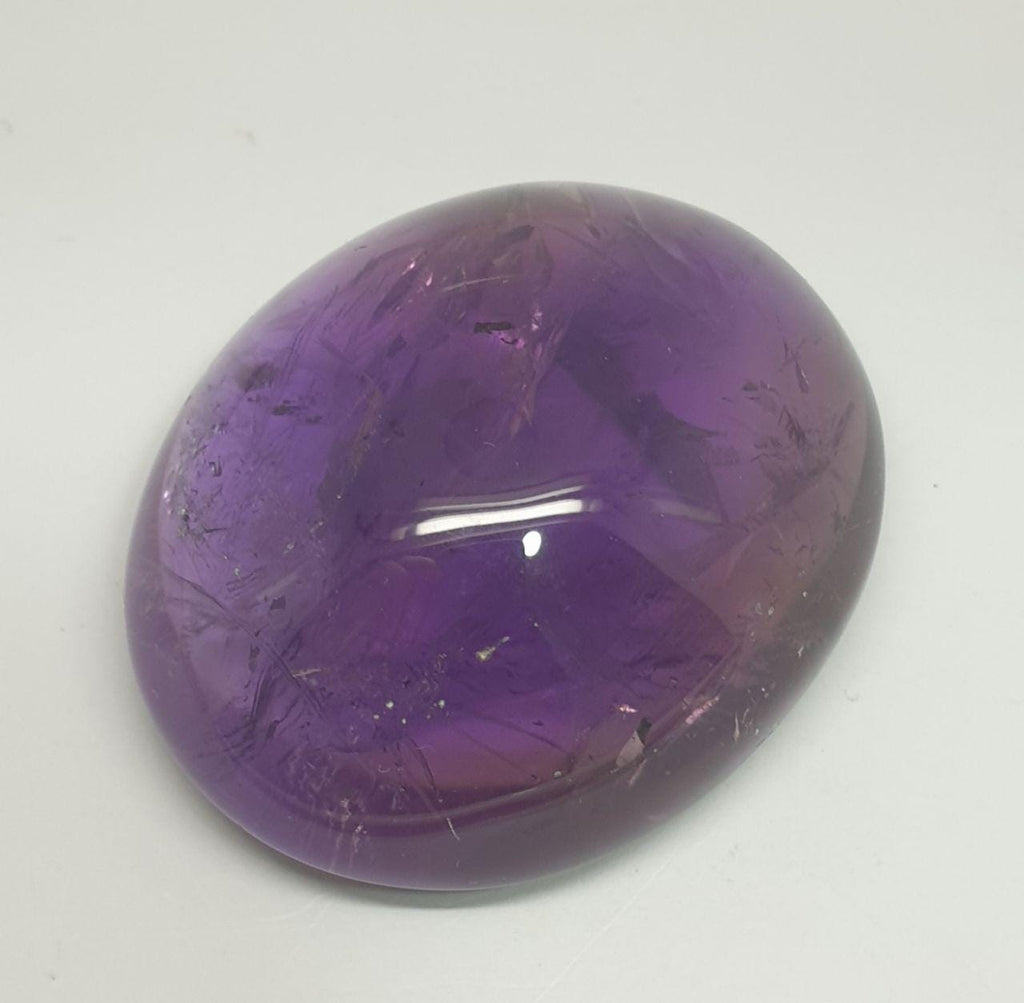Huge  Amethyst Smooth Oval Cabochon 47.4x38x20.5mm (246.19ct.) Museum Piece