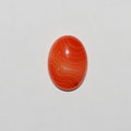 Lote de 4 cabujones ovalados de cornalina rayada de 18 x 13 mm (4 piezas)