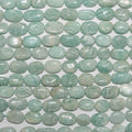 13" St Amazonite Smooth Oval Beads 12x9mm.Approx.-Strand 33mm.