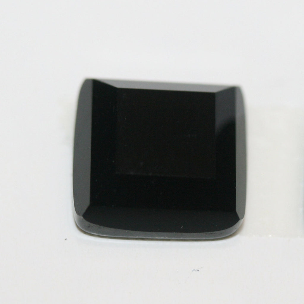 Lote de 4 cabujones cuadrados facetados de ónix de 10 mm (4 piezas)