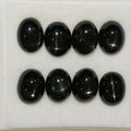 Lote de 8 cabujones ovalados de diópsido estrella de 9 x 7 mm. (8 uds.)
