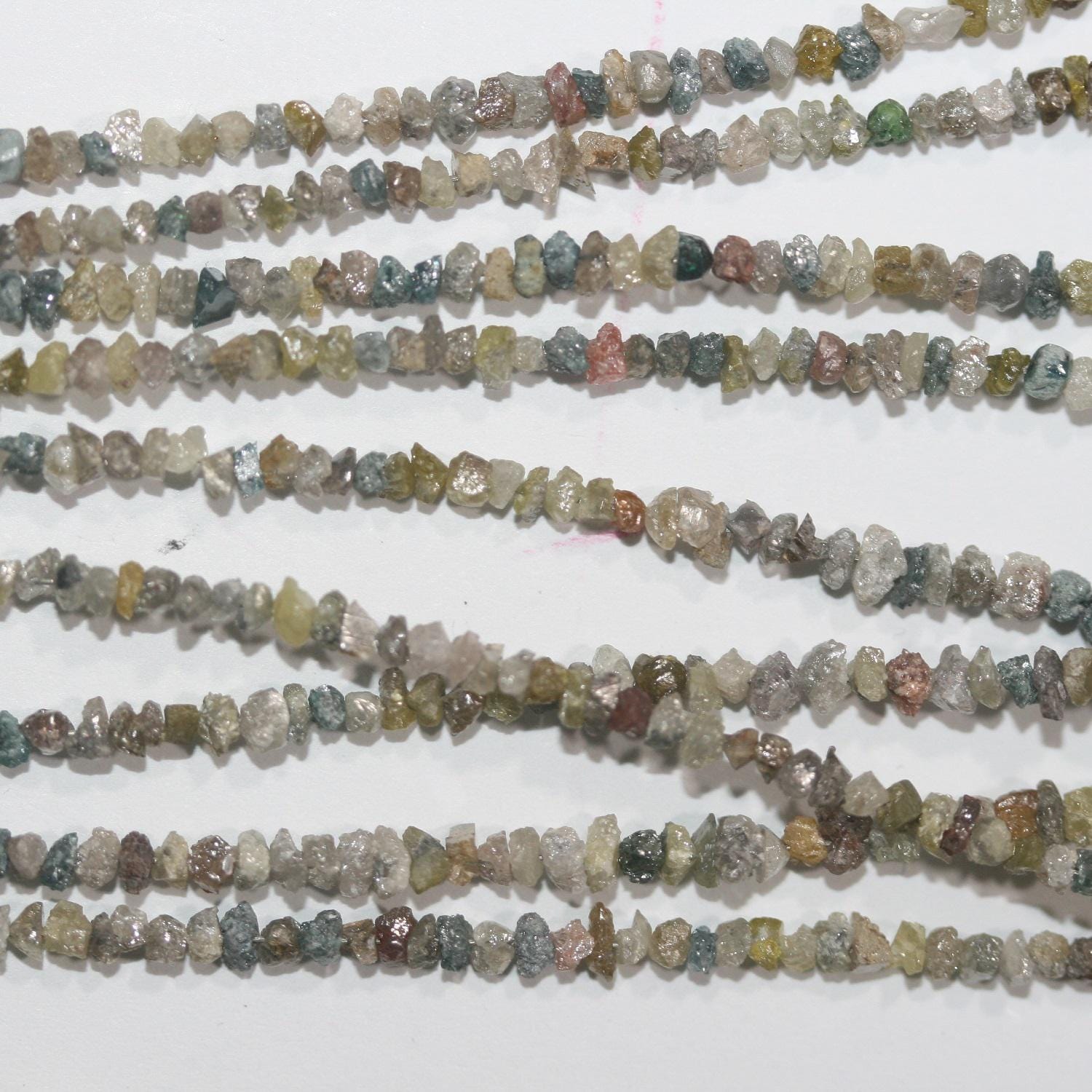 14" St Gray Diamond Unpolish 1.5-2.5mm.-Strand 38cm.-Item.7296