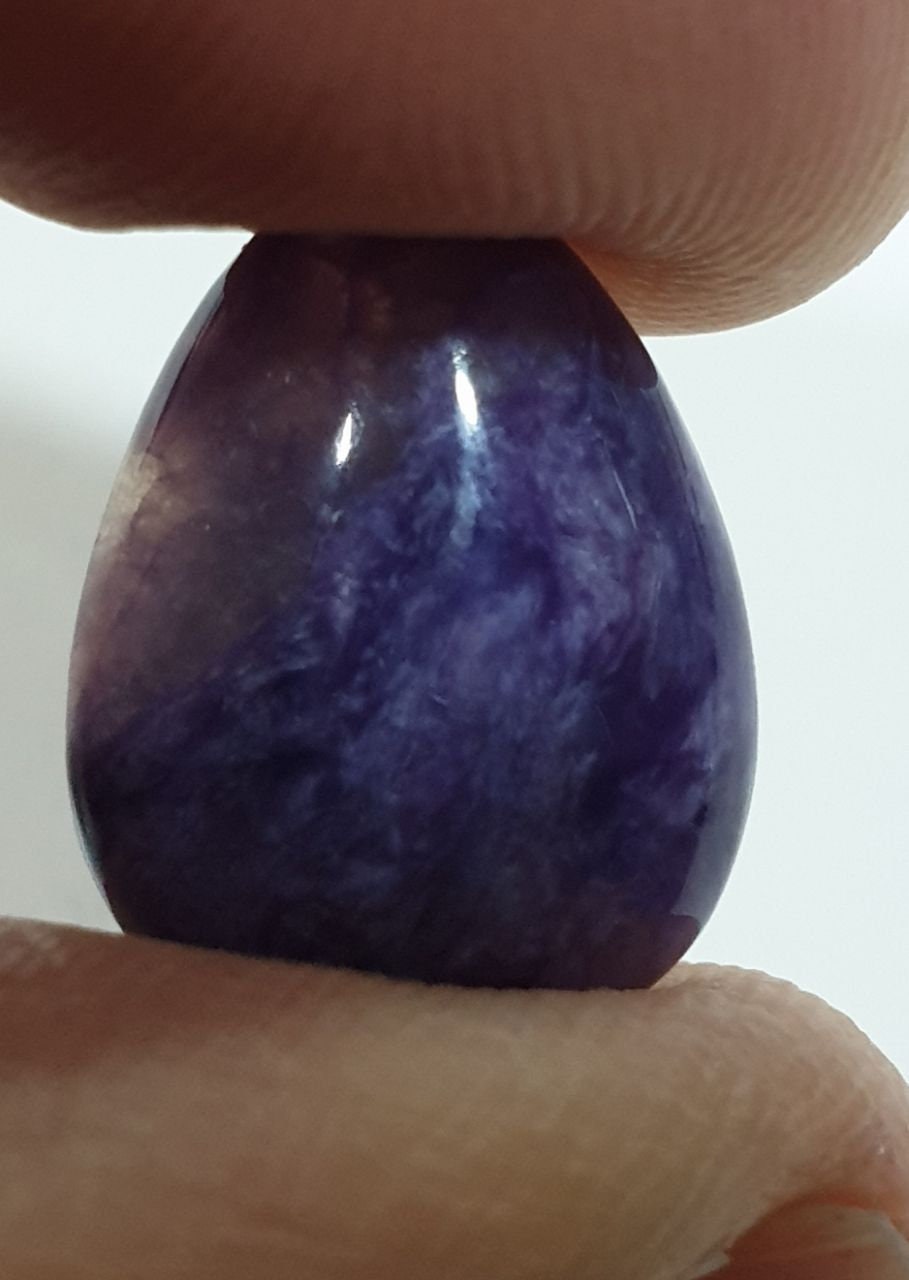 Top Quality Russian Charoite  Drop Cabochon 18x13mm -Natural Gemstones