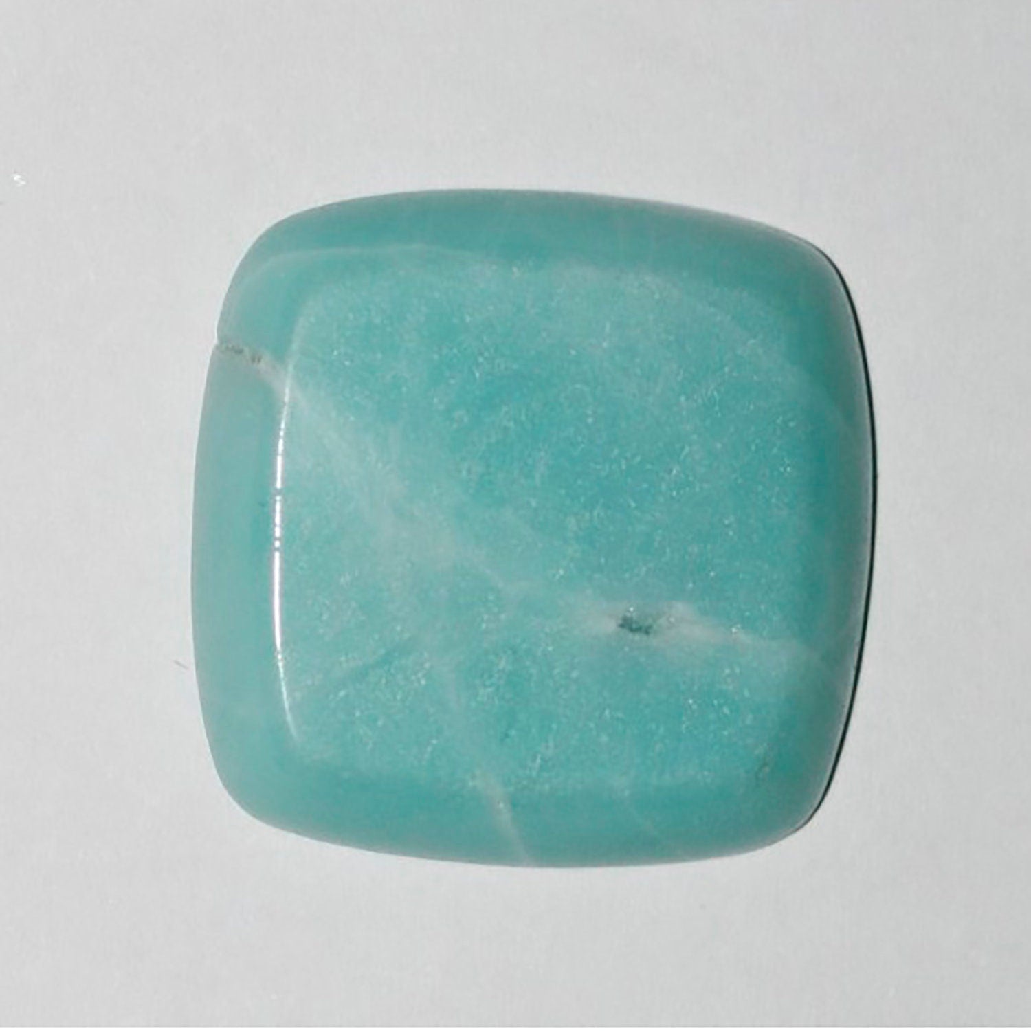 Lote de 2 cabujones cuadrados de amazonita (2 piezas) de 25 mm.