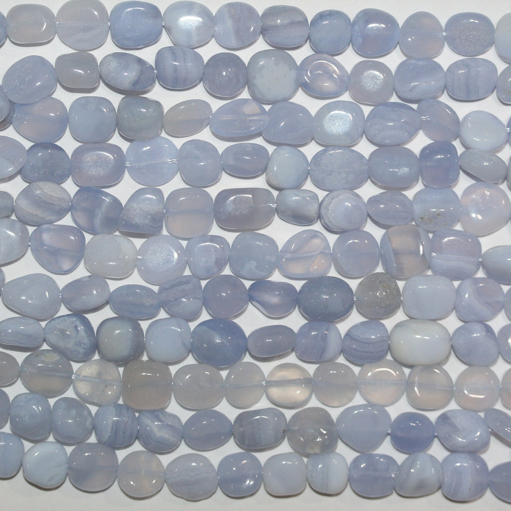 Perles de calchédoine lisses en pépites de 15 pouces (environ 10-12 mm) - Longueur du fil : 39 cm