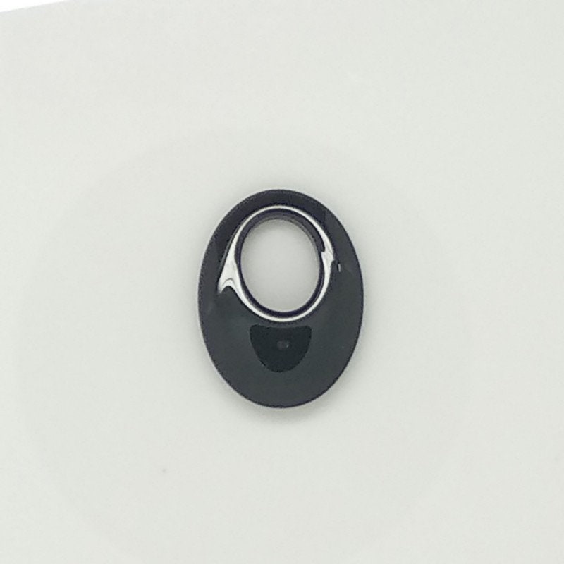 Pendentif ovale lisse en onyx 20x15mm (2 pièces)