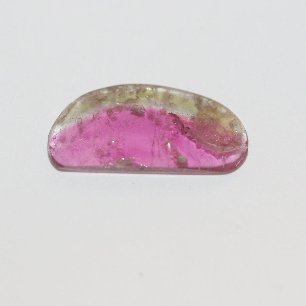 Watermelon Tourmaline Oval Flat Cabochon 18x9.5mm.(3.3ct.)