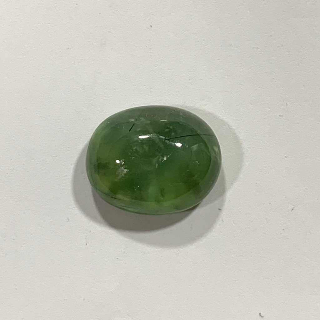 Prehnite Smooth Oval  Cabochon  (20.85ct) 18.6x15.1mm - Natural Rare Stone