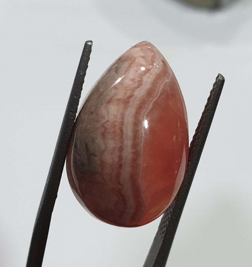 Top Quality Rhodochrosite Drop Cabochon 20x12.8mm 18.9ct Pink Gemstone- Natural Untreated- DIY Gems For Jewelry