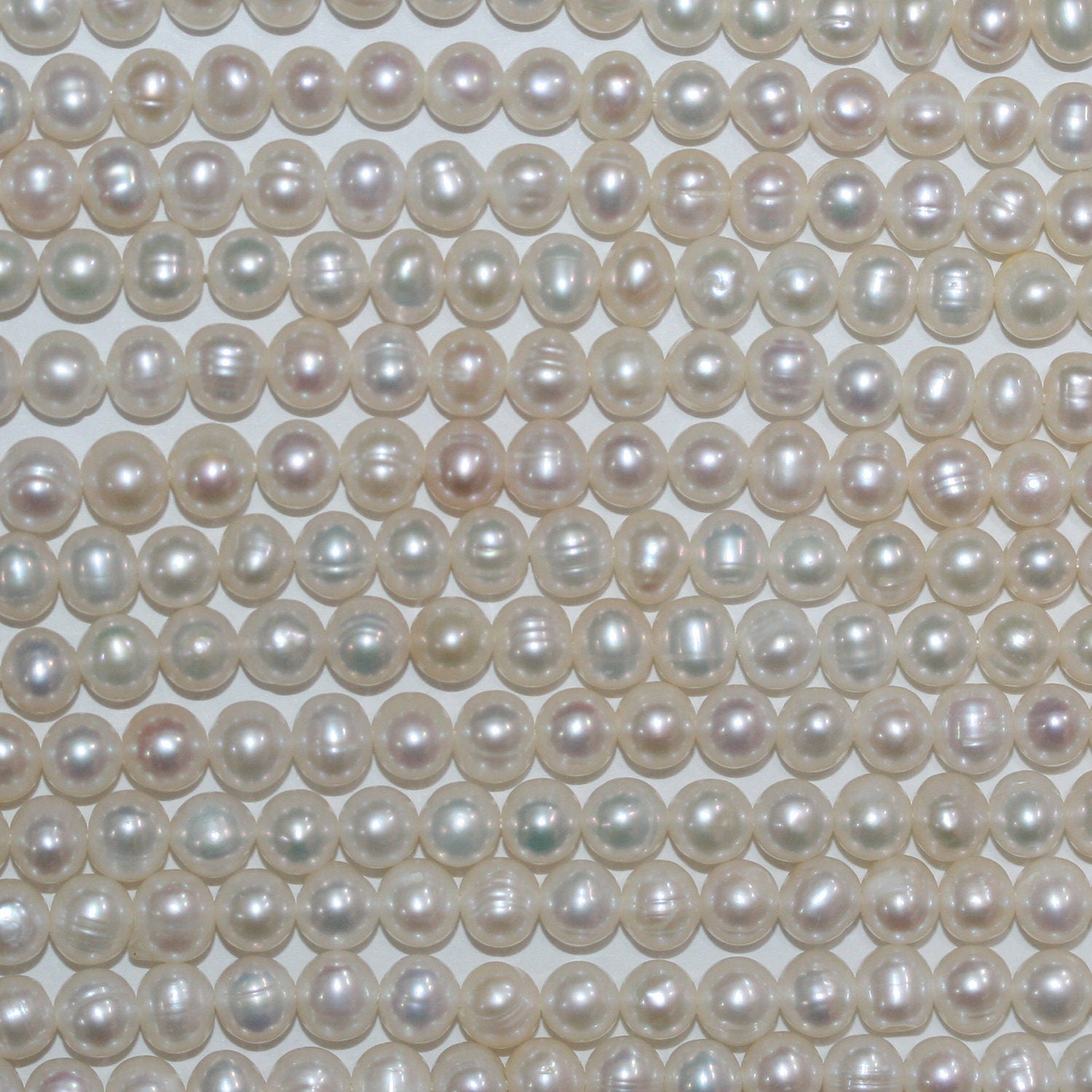 13" Strand Fresh Water  Round Pearl 5-6mm.-Strand 37cm.-Natural Pearls wholesale Prices