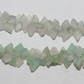 Cuentas de diamante liso de calcedonia azul St. de 8 ", 11 x 8 mm, aprox. - Hilo de 20 cm.