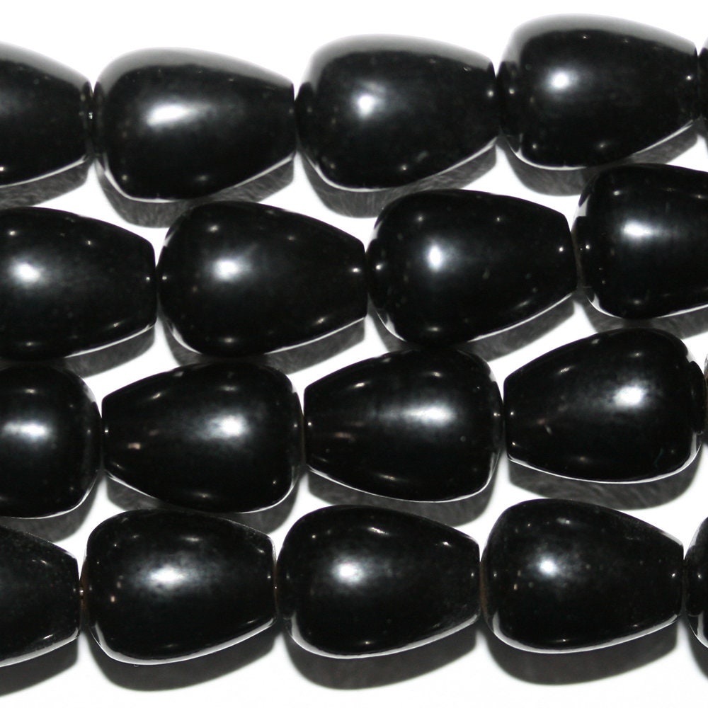 Brins de 15 pouces en lignite naturelle, gouttes de 8 x 6 mm - Longueur : 40 cm