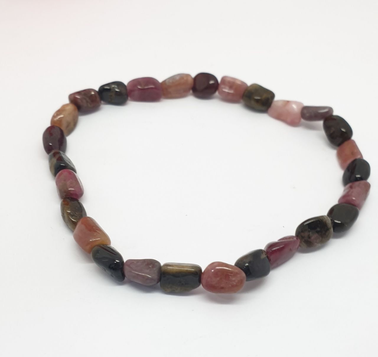 Bracelet extensible en perles de tourmaline 8x5mm - Fournisseur de bijoux en perles percées - Pouvoir de guérison - Pierres précieuses naturelles