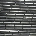 16" Cuentas de tubo liso de obsidiana Santa 14x4 mm.-Hilo 40cm.