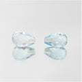 Topazes bleu ciel demi-percées à facettes en forme de goutte, 9 x 6 mm - 1 paire
