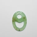 Pendentif ovale lisse en chrysoprase 34 x 25 mm - Réf. 14799