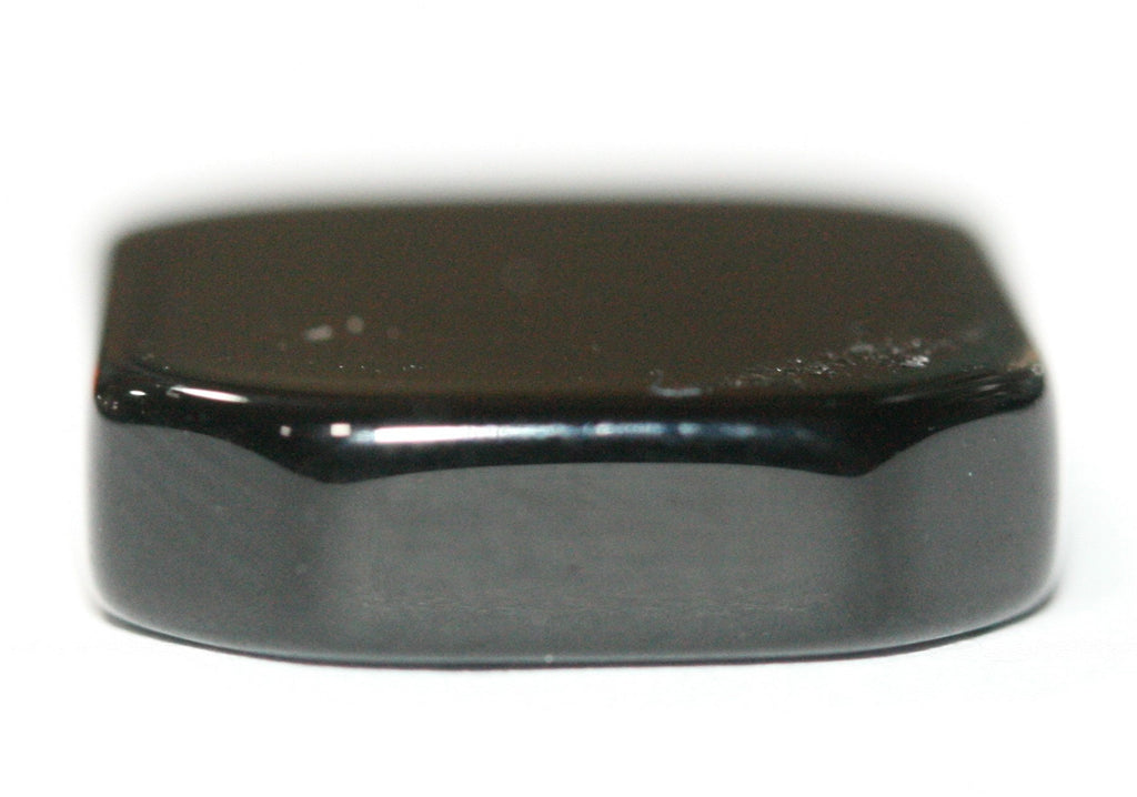 Lote de 6 cabujones planos octogonales lisos de ónix de 16 x 12 mm. Grosor: 2 mm. (6 piezas)