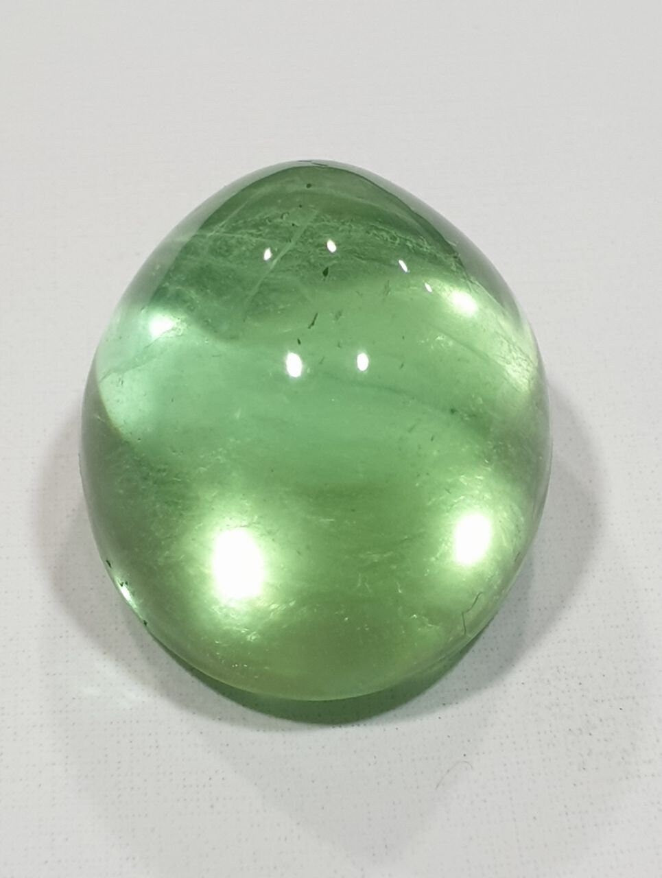 Big Natural  Green  Fluorite Oval Cabochon 25x20x15.1mm 65.33ct Rare Color- Unique Collector Stone- Wholesaler Supplier- Top Quality