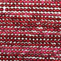 Perles rondes à facettes en grenat de 39 cm (15 pouces), 3 mm de diamètre.