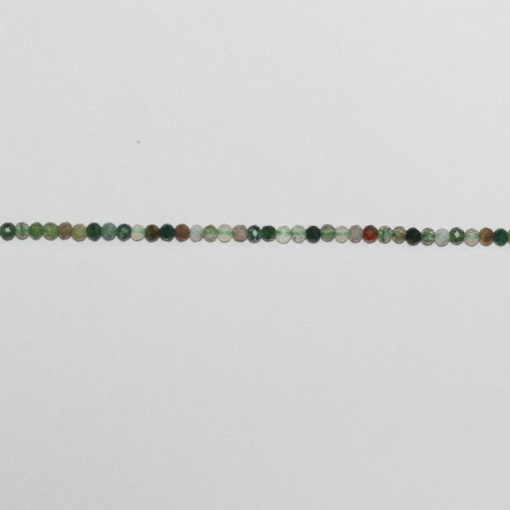 Perles rondelles à facettes en agate indienne St, 15 pouces, 2 x 1 mm, longueur 39 cm.