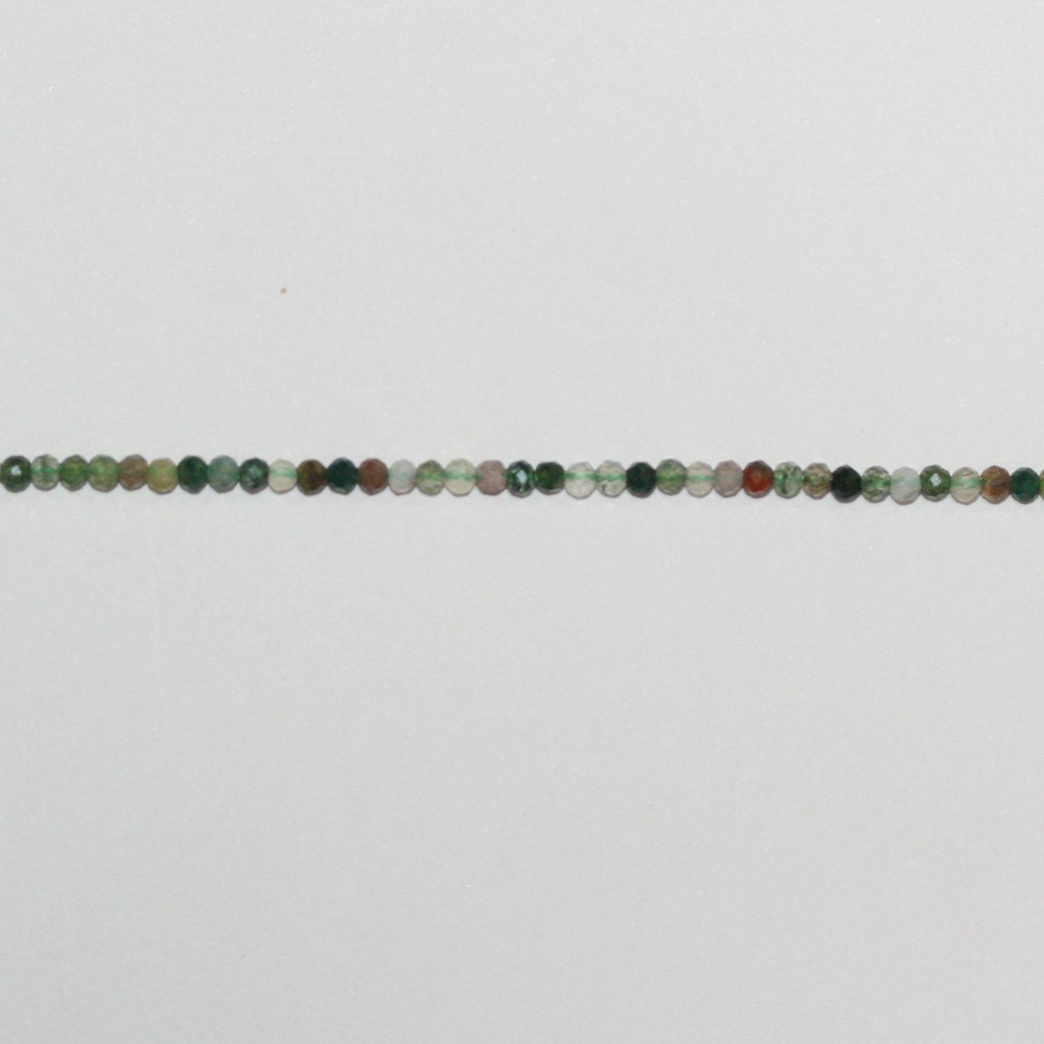 Perles rondelles à facettes en agate indienne St, 15 pouces, 2 x 1 mm, longueur 39 cm.