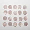 Lote de 20 cabujones redondos de cuarzo rosa de 6 mm (20 unidades)