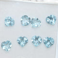 Lote de 8 piezas de topacio cielo con forma de corazón facetado de 6 mm (8 piezas)