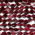 13" St Garnet Smooth Diamond Beads 7x5mm.Approx.-Strand 37cm