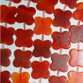 14" St  Carnelian Smooth Leaf Beads 20mm.-Strand 39mm