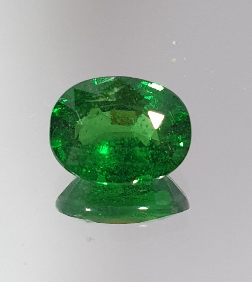 1.1ct Tsavorite Garnet Oval  Cut  7x5.5mm -Green Garnet  Wholesale - Natural Green Garnet Wholesale- From Tanzania