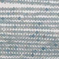 Perles rondelles à facettes en aigue-marine de 15 pouces, 4 x 2,5 mm - Fil de 39 cm.