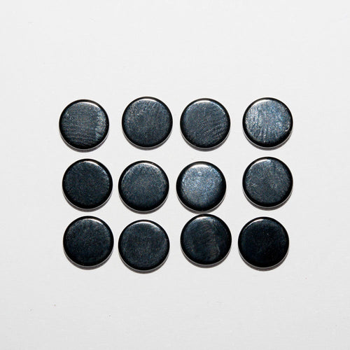 Lot de 12 cabochons plats en onyx de 6 mm. (12 pièces)