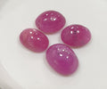 Ruby Lot 4 Pcs Oval  Cabochons  5.5X4mm to  6.5x5mm Cabochon  Natural Ruby- Ruby Lot -Natural Ruby Lot