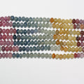 14" St Multi Sapphire Smooth Rondelle  Beads  6x4mm.- Strand 36cm.