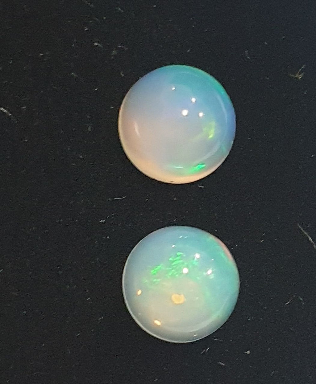 Ethiopian Opal Pair Round Cabochon 7mm. (2pcs)