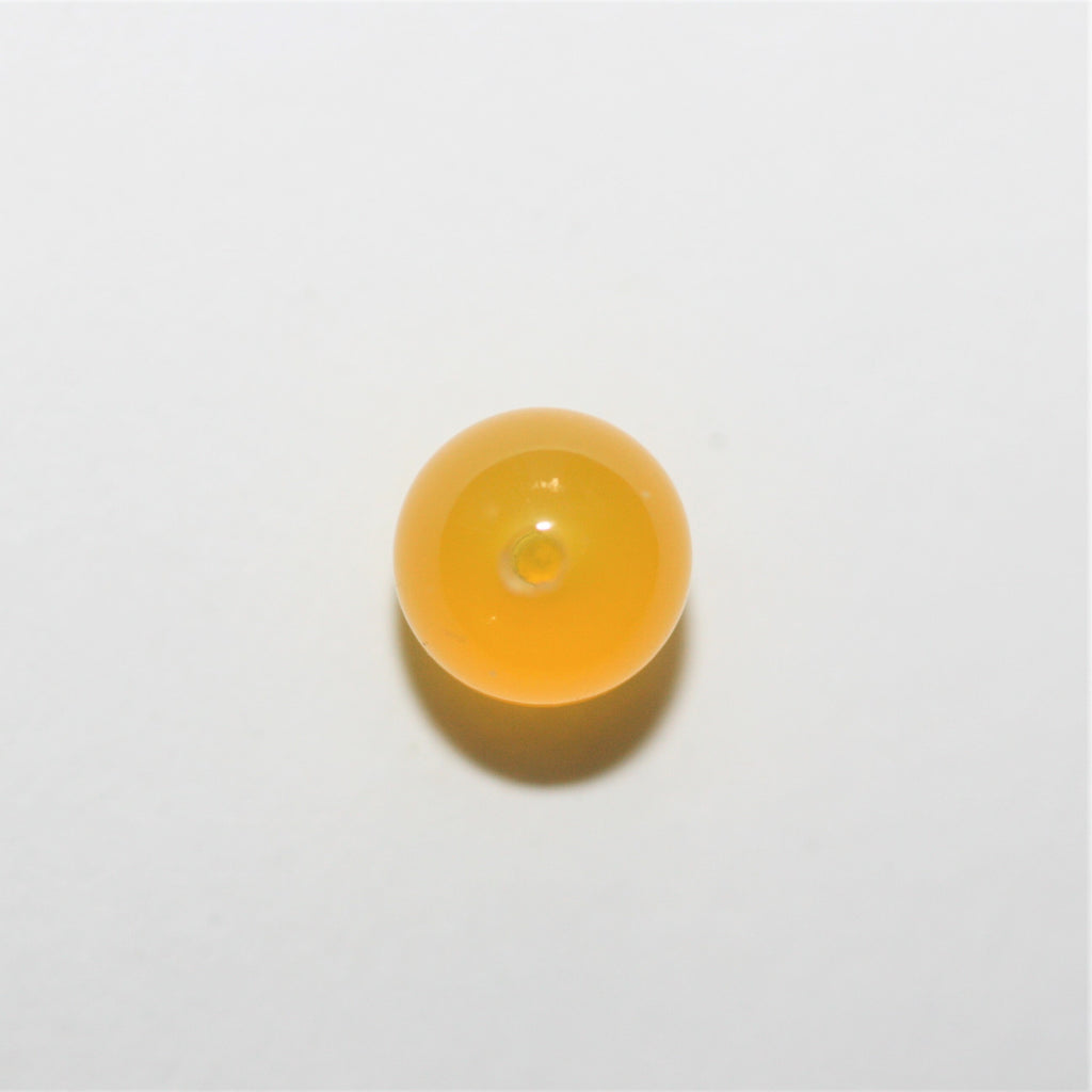 Ágata Amarilla Semiperforada Redonda Lisa 6mm.- 10 Piezas