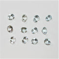 12 Pcs Lot Faceted Round Aquamarine 4mm.- (12 Pieces)