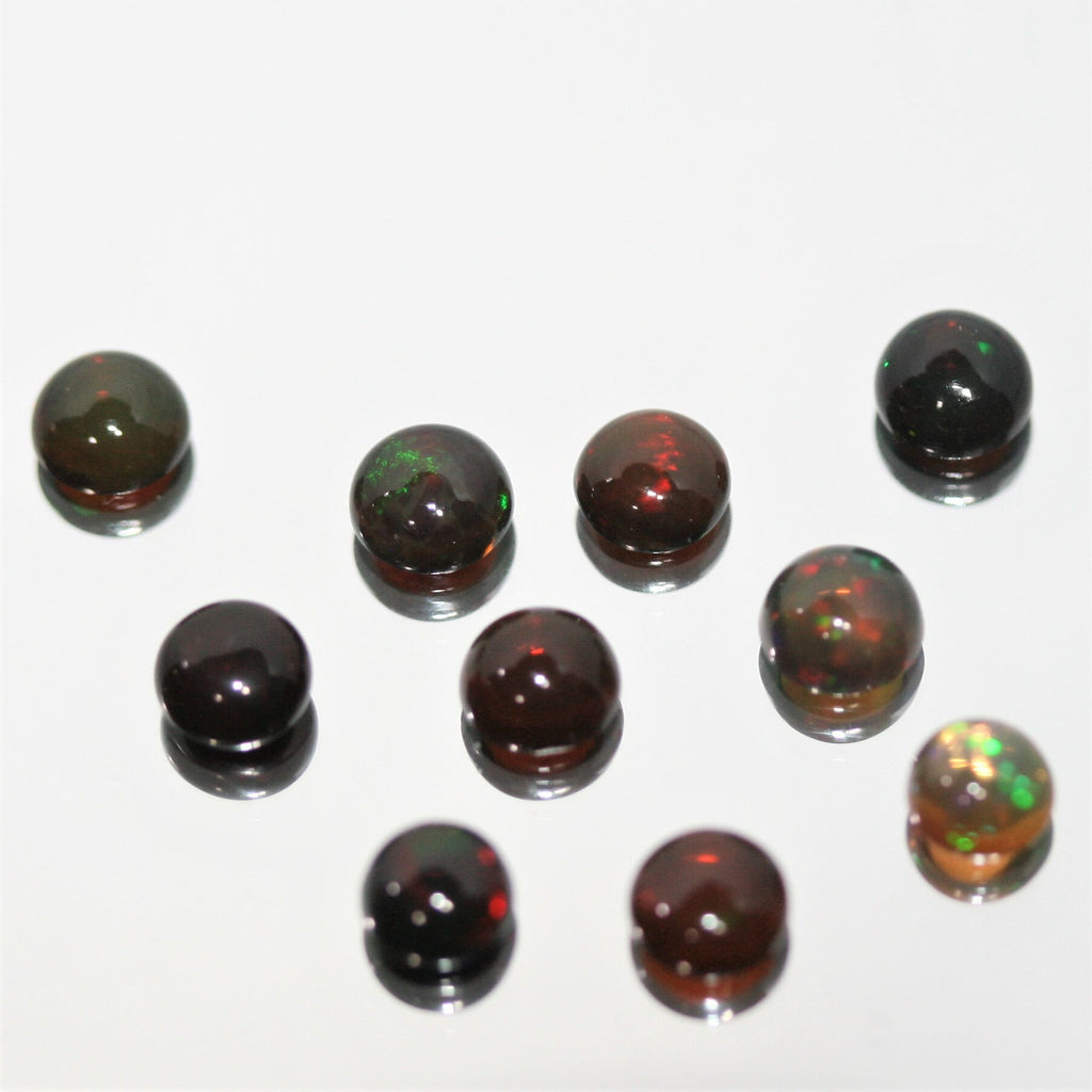 10 Pcs Lot Smooth Round Opal Cabochon 4mm.- 10 Pieces