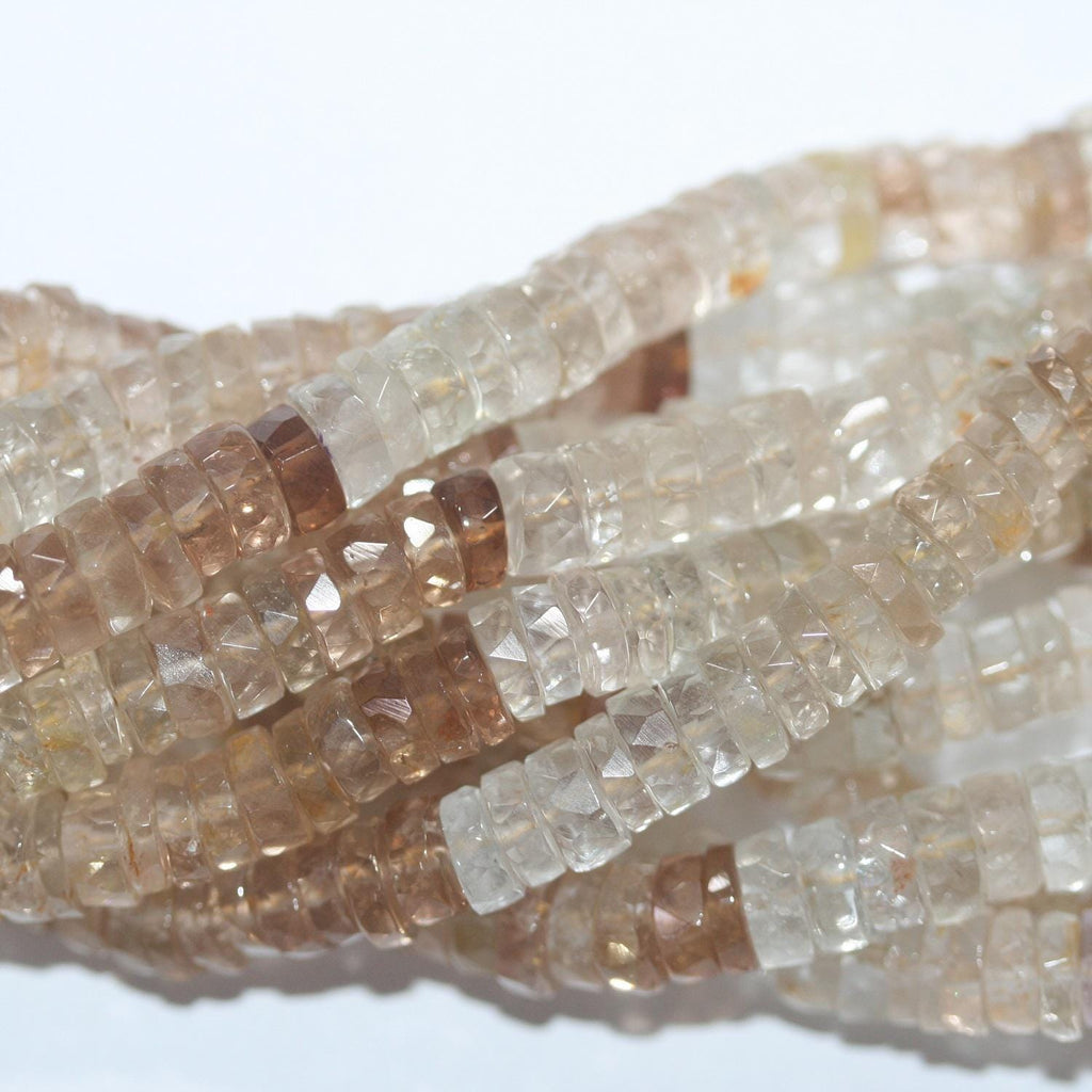 Cuentas de disco facetadas de topacio imperial de 16" (6 x 2 mm) - Hilo de 40 mm - Artículo 14945