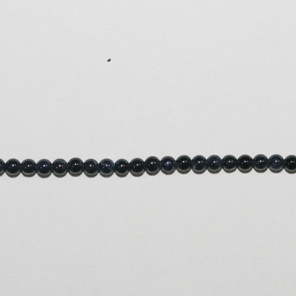 Perles rondes lisses en saphir de 15 pouces, 2 mm, brin de 39 cm.