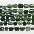 16" Cuentas de tubo liso de jade canadiense St 9x7 mm.-Aprox.-Hilo de 40 cm.